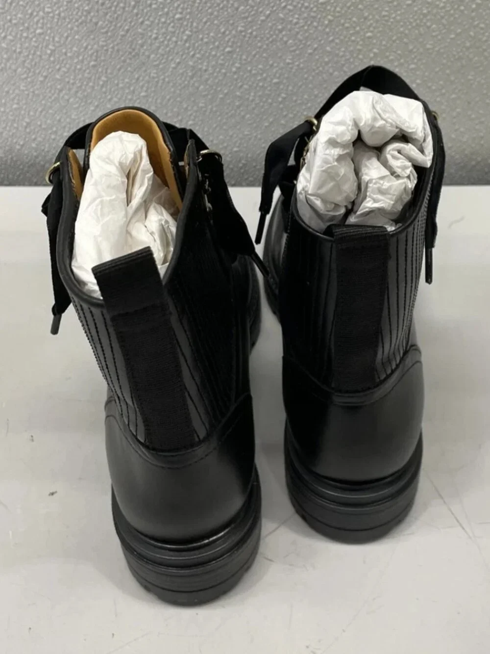 Sezane Niels Ankle Boots Smooth Black Cow Leather Women's Size 8